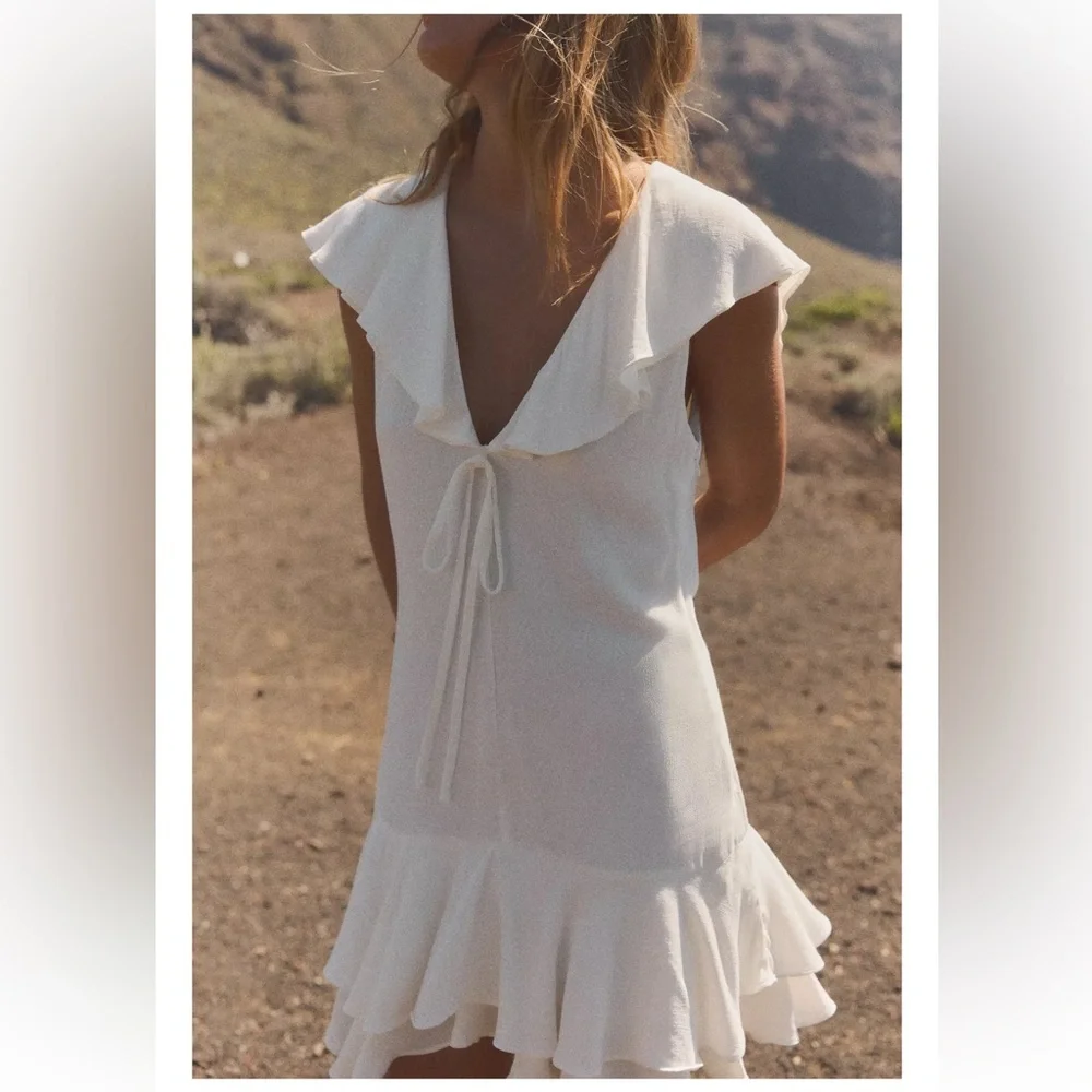 Zara Ruffle Tiered Short Dress - Picture 3 of 7